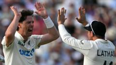 England Faces Uphill Battle After Challenging Second Day Against New Zealand