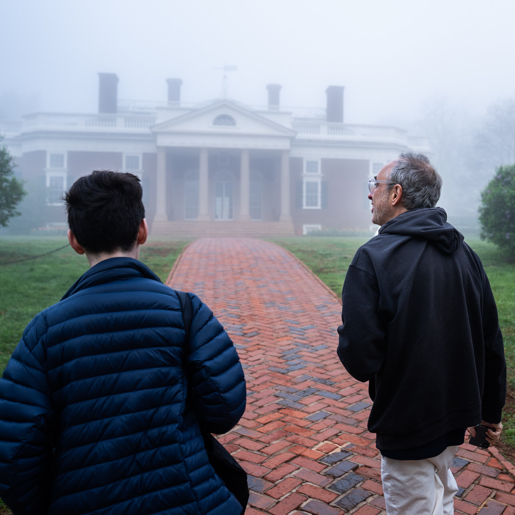 Russian-Born Author Gary Shteyngart Explores Jefferson's Monticello with Son