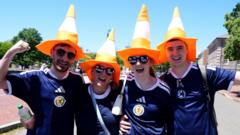 Scottish Football Fans Bring Playful Traffic Cone Tradition to Boston Statues
