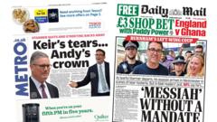 UK Newspapers React to Starmer's Resignation, Anticipate Burnham's Ascent